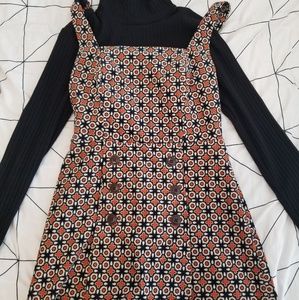 Corduroy patterned overall Romper